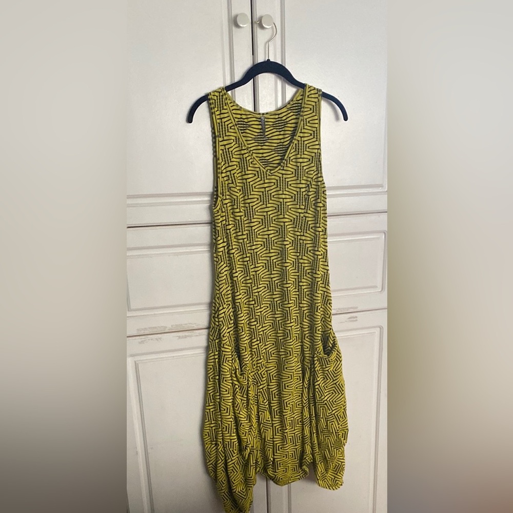 Green Sleeveless Scoop Neck Sundress
